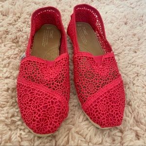 Hot Pink Crochet Classic Toms